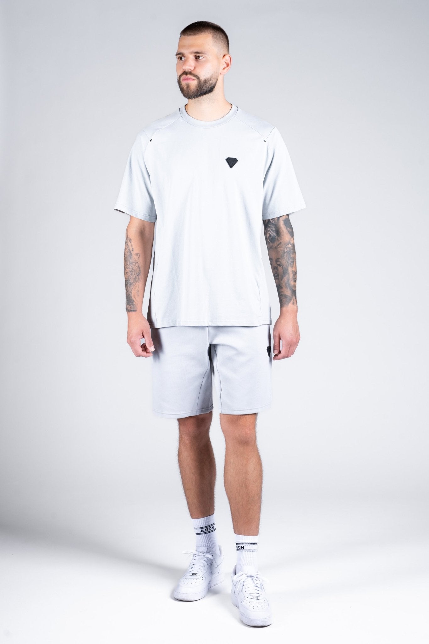 TECHPRO MENS SHORT BUNDLE - WOLF GREY (2 - PIECE) - Aeon Athletics