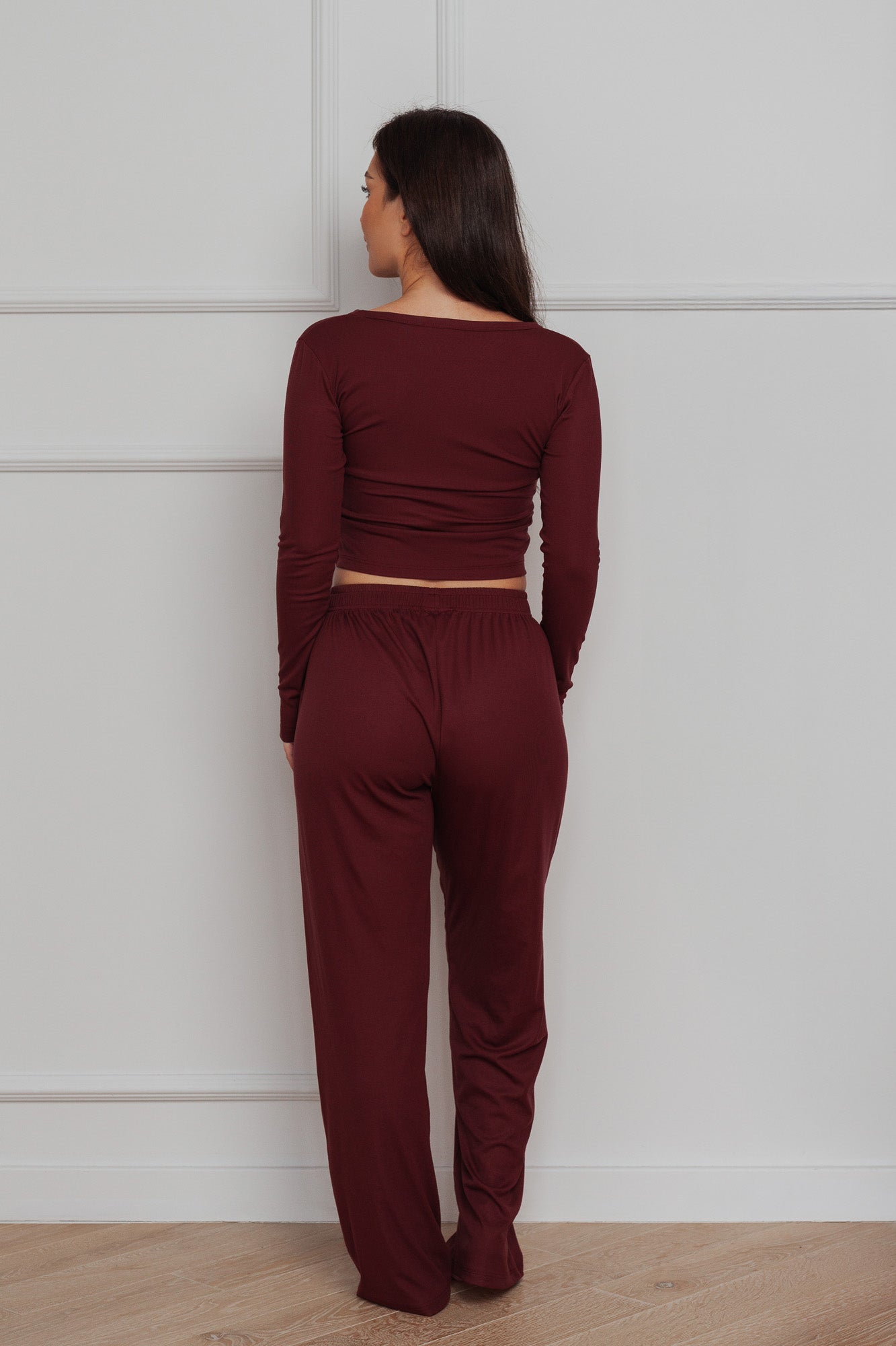EASE PYJAMA BUNDLE - BURGUNDY (2 - PIECE) - Aeon Athletics