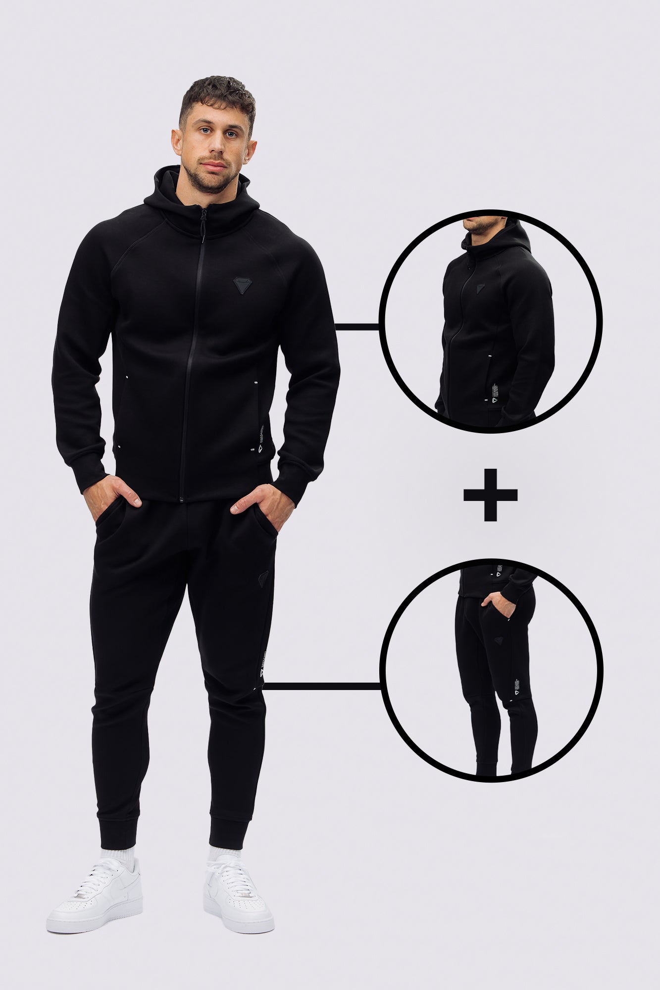 TECHPRO MENS TRACKSUIT BUNDLE - BLACK (2 - PIECE) - Aeon Athletics